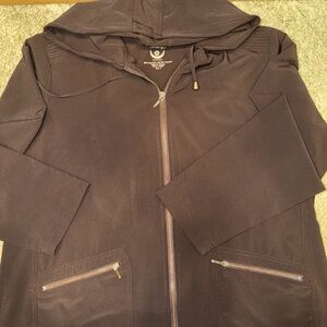 Zenergy Womens Windbreaker Size 3Lightweight Packable Full Zip Front With Hood